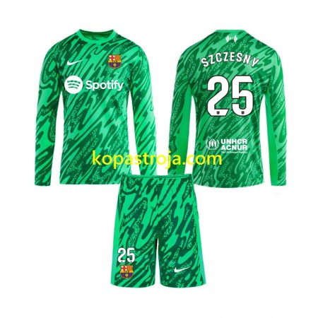Billiga Fotbollströjor FC Barcelona Wojciech Szczesny 25 Målvakt Barn Hemma tröja 2024/25 Långärmad